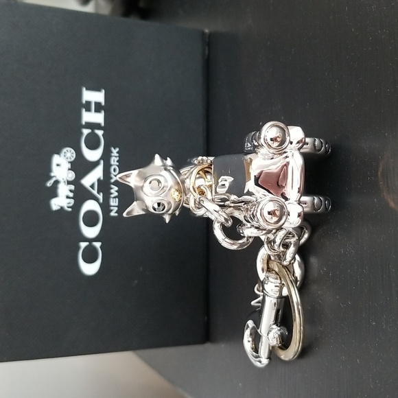 RARE COACH FELIX THE CAT BAG CHARM, KEYCHAIN NWT - Picture 2 of 12